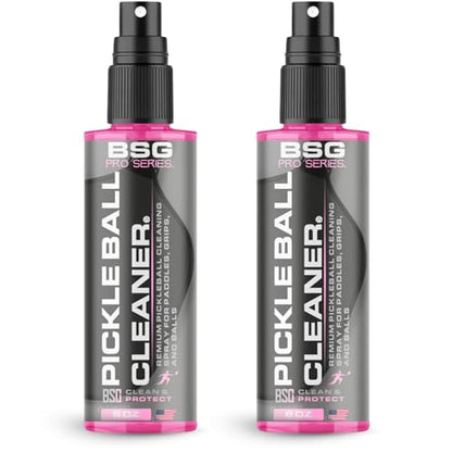Pickleball Paddle Cleaner, Grip & Paddle Reset Spray, Erase Dirt & Grime, Improve Accuracy, Remove Sweat and Scum | 8 floz - size: 2-Pack (Pink)
