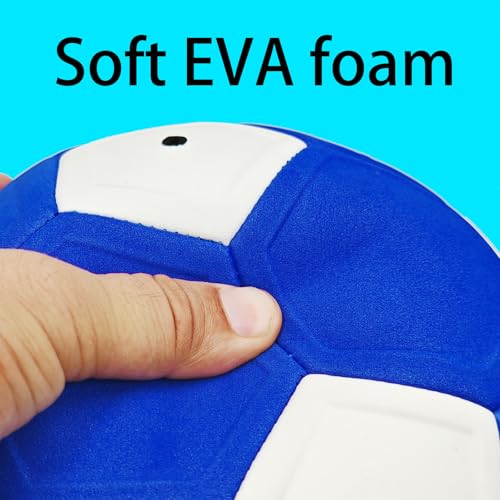 ABAJI Soccer Ball Size 3 4 5 Foam Outer Material Super Lightweight Bouncy Indoor Practice Training Boys Girls Gift Anti Exploded Indoor Come with Pump Needle - style: Size 5