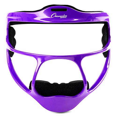 Champion Sports Ultralight Magnesium Softball Fielder’s Mask – Youth & Adult Sizes, 8oz Lightweight Protective Face Guard - color: Purple, style: Ultralight Magnesium (Youth Size)