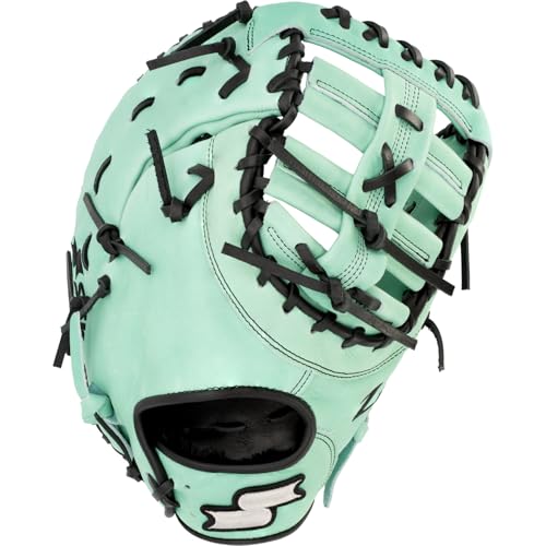 SSK Z5 Craftsman Baseball First Base Mitt – 12” – 12.25” – 12.5” – 13" – Right & Left Hand Throw - color: Mint/Black, size: 13" - Right Hand Throw