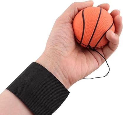 Reaction Training Ball with Adjustable Wrist Strap, Basketball Reflex Trainer, High-Elasticity Rubber, Agility Exercise Equipment