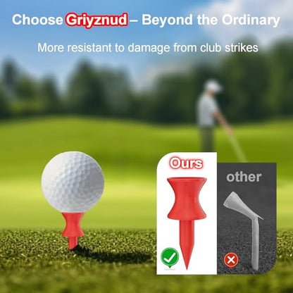 100 Pack 1.25" Plastic Golf Tees, Short Golf tees，Durability & Stability, Engineered to Minimize Friction and Side Spin，Golf Practice Supplies，Ideal Party Gift.Small Golf tees for par 3.
