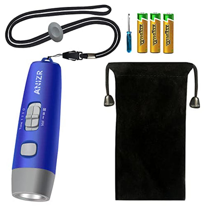 ANIZR Electronic Whistles with Lanyard,Adjustable 3 Tone & 3 High Volume Hand Emergency Whistle Basketball Referee Whistle for Coach,Teacher,Police,Outdoor Camping Boating Hiking(with Battery) - color: Blue-2pcs