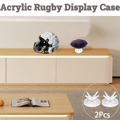 2Pcs Acrylic Baseball Holder Display Case Display for Balls Suitable for Baseball, Golf Softball, Tennis Ball Spheres, Thanksgiving Pumpkin Ball, Wooden Eggs Clear Baseball Stand
