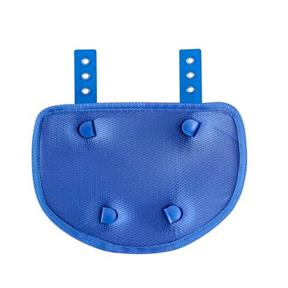 Football Back Plate, Football Low Back Pad, Rear Protector Lower Back Pads+ Towel - color: blue and gray, size: Large