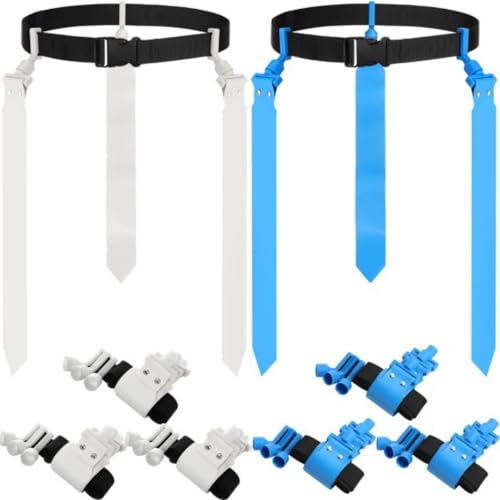 Junkin 6/8/10 Players Flag Football Sets Adjustable Football Belts and Flags for Youths Teens Kids Adults Players Sports Team - color: Blue,white