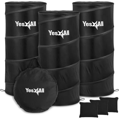Yes4All Pop Up Defender, 3-Pack Basketball Youth Training Equipment, Portable Football Soccer Basketball Drill Defender - color: B. Black