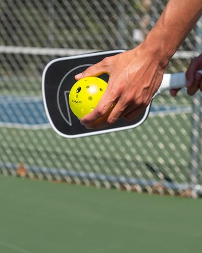 GAMMA Chuck Outdoor Pickleballs, Symmetrical 38-Hole Design, USAPA Approved for Tournament Play, Durable, All-Weather Endurance, Consistent Flight, Enhanced Speed, Competitive & Practice - style: 3 Pack