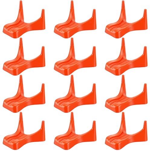 Lawei 12 Pack Football Kicking Tees, Rugby Ball Kicking Stand Holder with Non-Slip Textured, Durable Football Kickoff Stand for Kickoff Practice Equipment, Game & Ball Showcase, 4 x 2.6 in