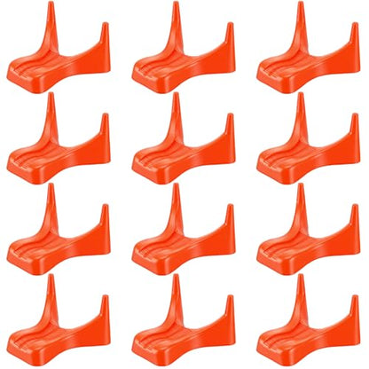Lawei 12 Pack Football Kicking Tees, Rugby Ball Kicking Stand Holder with Non-Slip Textured, Durable Football Kickoff Stand for Kickoff Practice Equipment, Game & Ball Showcase, 4 x 2.6 in