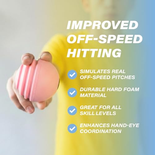 Plate Crate Bandit Sports Coach RAC EZ Curve Curveball Hitting Trainer, The Original Premium Curve Ball Trainer for Baseball Practice, Baseball Training Balls for Hitting (Pack of 3)