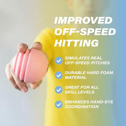 Plate Crate Bandit Sports Coach RAC EZ Curve Curveball Hitting Trainer, The Original Premium Curve Ball Trainer for Baseball Practice, Baseball Training Balls for Hitting (Pack of 3)