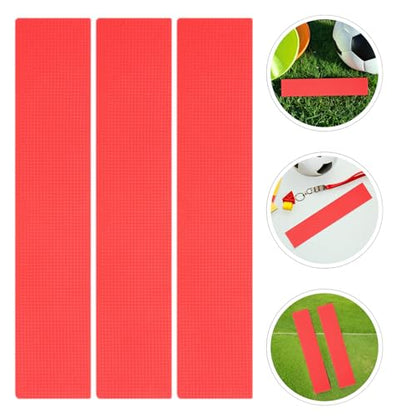 Toyvian 12pcs Court Line Markers Flat Crimson Sports Ground Marking Discs Football Soccer Tennis Field Training Kit for Outdoor Use