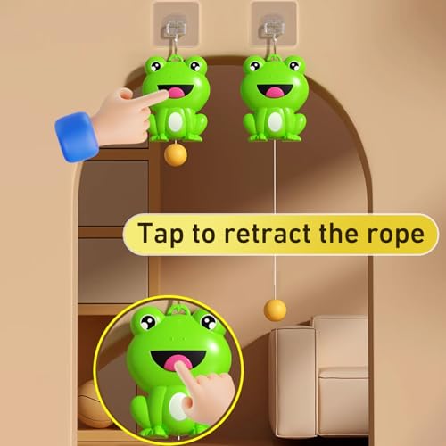 Hanging Table Tennis Trainer Portable Set, 1 Pcs Trainer 6 Balls & 2 Pcs Trainer 12 Balls Door Pong Game for Kids with Racket and Balls, Adjustable Hanging Table Tennis Trainer - color: 5 Balls & 1 Trainer