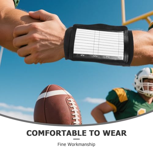 Abaodam 2 Pack Football Play Wristbands for Signs Triple Windows Playbook Quarterback Wristband Softball Armband