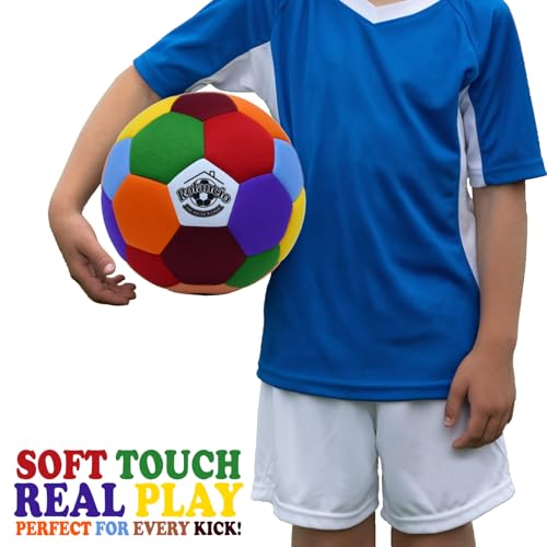 Indoor Soccer Ball Size 4 Soft & Safe Kids Indoor Ball for Home and Yards The House Ball Ideal for Silent Dribbling, Training, Perfect Soccer Gift, Fun Soft Soccer Ball