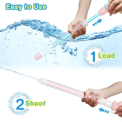 Dsmile 3 Packs Water Guns for Kids Adults,Plastic Handle Outdoor Swimming Pool Beach Summer Fun Party Games for Girls Boys Teens Adults - style: Squirt nozzle(Unicorn)*3