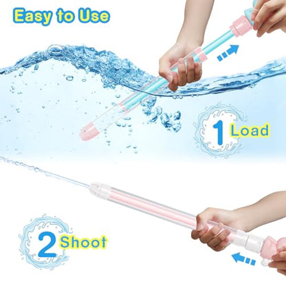 Dsmile 3 Packs Water Guns for Kids Adults,Plastic Handle Outdoor Swimming Pool Beach Summer Fun Party Games for Girls Boys Teens Adults - style: Squirt nozzle(Unicorn)*3