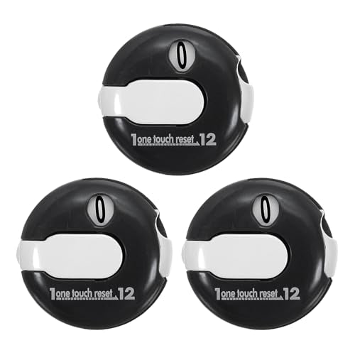 PATIKIL Golf Score Counter Mini Golf Shot Stroke Attachment Counter Clicker Clip - color: Black White
