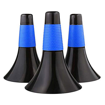 Pack of 3pcs Marker Cones Barrier Sports Fitness Football Basketball Speed Agility Grab Training - color: Blue