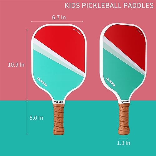 OLANNY Graphite Pickleball Paddles Set- Premium Rackets Fiber Face & Polymer Honeycomb Core Pickleball Set Includes Pickleball Paddles + Pickleball Balls+ Replacement Soft Grip + 1 Bag - color: Makalong Pickleball Paddles