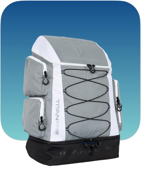 TP Titan Pickleball Backpack, 56L Pickleball Bag Holds 6 Paddles, Ventilated Shoe Compartment, Water-Repellent, Padded Straps, Fits Men & Women