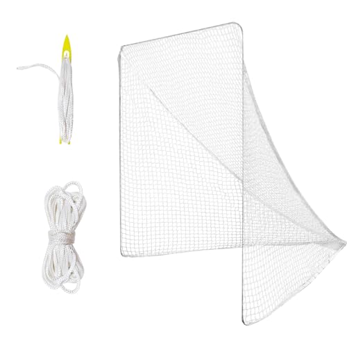 1/2Pcs 4/5/6mm 6’X6’X7’ Heavy Duty Lacrosse Goal Net with 1/2XRandom Color Installation Tool and 2/4X49ft Lacrosse Net Lacing Rope Lacrosse Replacement Net for Lacrosse Practice，Competition