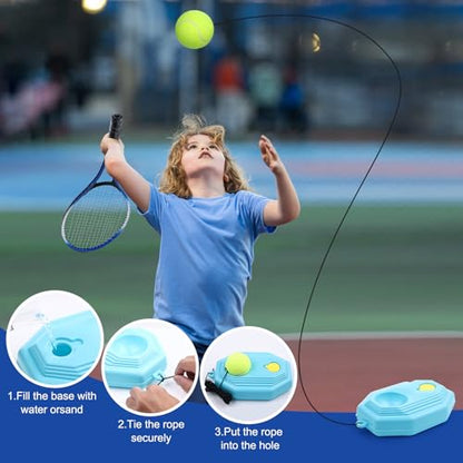 Kids Tennis Rackets Training Set - 7-in-1 Youth Tennis Racket Set, 2 pcs 19″ Rackets,1Tennis Trainer & 2Rebound Balls&1tennis Ball,Tennis Racquet Set for Beginners & Family Activities