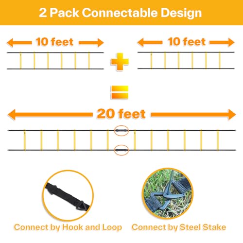 Sportneer Agility Ladder Speed Training Set 12 Rungs 20ft Detachable Exercise Ladders in 2pcs (6 rungs Each) with Ground Stakes for Soccer Football Footwork Training Ladder with Carry Bag - color: Yellow