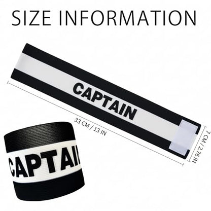 6 Pack Adjustable Soccer Captain Armbands Elastic Arm Bands for Training Unisex Essential Sports Accessories for Team Players