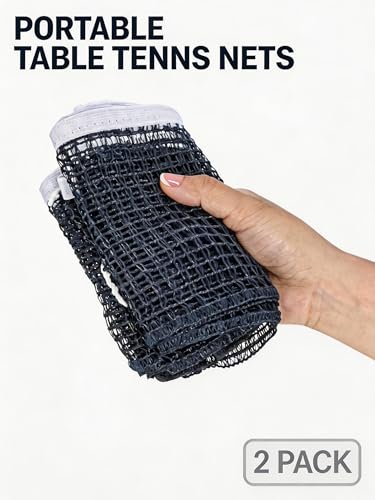 Ping Pong Net Compatible with Stiga, Durable Stable Table Tennis Net Compatible with Stiga, Stable for Intense Table Tennis Matches with Chian Tension,Navy,2PCS