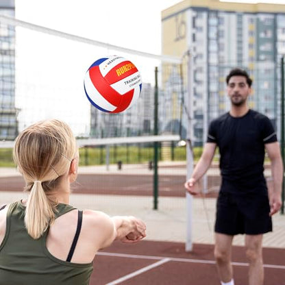 RUN2PEAK Heavy Weight Volleyball Ball Official Size 5 Setter Training Volleyballs PU Practice Volley Balls for Indoor Rebounder Equipment Setters Weighted Volleyball Setting Trainer