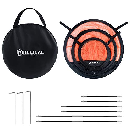 RELILAC Pop Up Golf Chipping Practice Net Set - Indoor/Outdoor Golfing Target Accessories for Golf Practice - Improve Your Short Game - Gifts for Men, Dad, Mom, Husband, Women, Kid, Golfers