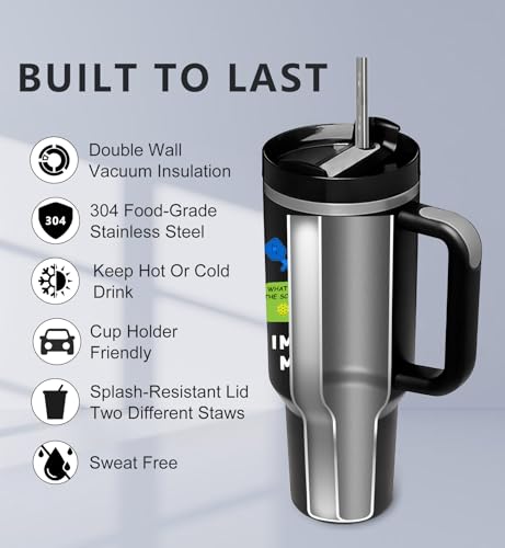 Pickleball Gifts for Pickleball Lovers, 40oz Pickleball Tumbler with Handle, Funny Christmas Gift Birthday Gifts for Pickleball Lovers, Pickleball Player, Pickleball Coach, Black