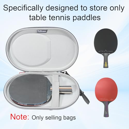 Carrying Case for Ping Pong Paddles/Table Tennis Paddles, Hard Protecitve Bag with Adjustable Wrist Strap, Compact Design Portable Lightweight (Case Only) - color: Gray