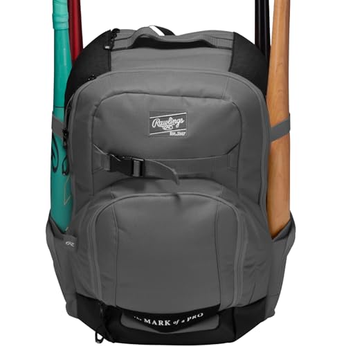 Rawlings | The Journey Player's Backpack Equipment Bag | Baseball/Softball | Multiple Colors - color: Graphite