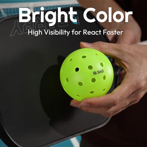 A11N S40 Outdoor Pickleball Balls- USA Pickleball Approved for Tournament Play, 3/6/12/50-Pack, Neon Green/Fuchsia/Tangerine - color: Neon Green, style: 12 Packs