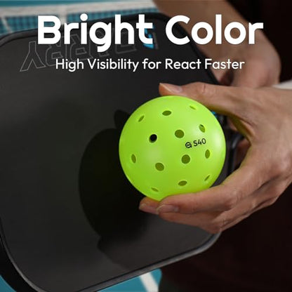 A11N S40 Outdoor Pickleball Balls- USA Pickleball Approved for Tournament Play, 3/6/12/50-Pack, Neon Green/Fuchsia/Tangerine - color: Neon Green, style: 12 Packs