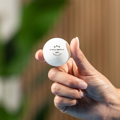 PRO-SPIN High-Performance Ping Pong Balls (12/24/60 Pack Sizes) | White 40+ Table Tennis Balls | Premium ABS Plastic | Professional Quality | Official Size & Weight | Indoor & Outdoor Games