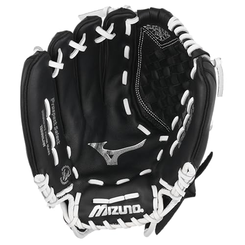Mizuno Prospect Select Fastpitch Softball Glove Series | Full Grain Leather | Female Specific Patterns | Buttersoft Palm Liner - color: Tartan Flex Web - Black/White