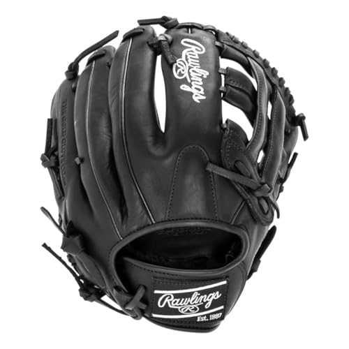 Rawlings Gamer Contour Series Utility Baseball Glove | Youth | Travel | Infield | Outfield | First Base | Black | Right Hand Thrower | Left Hand Thrower