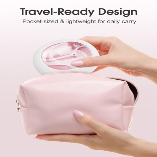 Retainer Case with Vent Holes, Large Capacity Aligner Case with Magnetic Closure, Removable Silicone Tray for Mouth Guard and Night Guard, White - color: Pink
