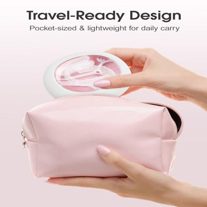 Retainer Case with Vent Holes, Large Capacity Aligner Case with Magnetic Closure, Removable Silicone Tray for Mouth Guard and Night Guard, White - color: Pink