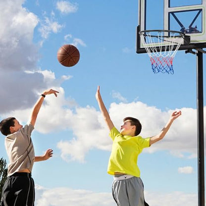 Goplus 18’’/15’’ Replacement Basketball Rim, Wall Door Mounted Basketball Hoop with All Weather Net, Indoor Outdoor Hanging Basketball Rim Goal Outside - size: 18", style: Black