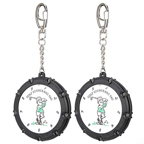 2pcs Golf Stroke Counter 18 Holes Score Counter Device with Key Chain Portable for Score Tracking Golf Accessory Easy to Use