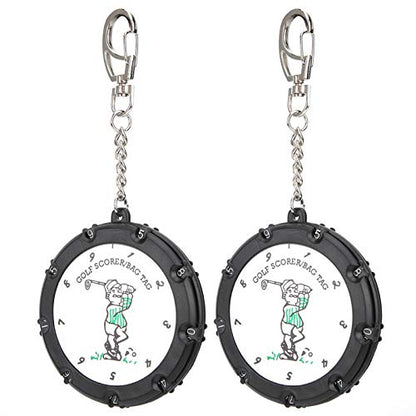 2pcs Golf Stroke Counter 18 Holes Score Counter Device with Key Chain Portable for Score Tracking Golf Accessory Easy to Use