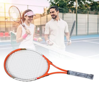 27 Inch Tennis Racket for Adults Teens, Aluminum Alloy Nylon Recreational Tennis Racquet with Comfort Grip and Racket Bag for Beginner Intermediate Players - color: Red