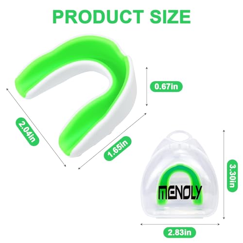 MENOLY 5 Packs Kids Mouth Guard - BPA Free Toddler Mouth Guard for Boys Girls with Portable Case, Mouth Guard Football for Boxing, Basketball, Lacrosse, MMA, Hockey, Wrestling, Soccer - size: Small (Under 7 Year old)