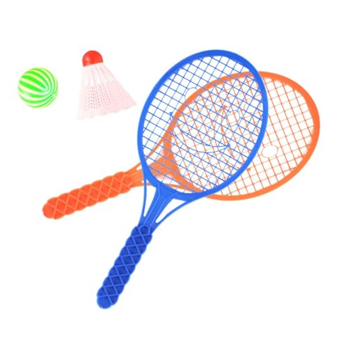 Tennis & Badminton Set with Ergonomic Grip, Indoor Outdoor Play for Motor Skills Development Badminton Racket Kindergarten Toy