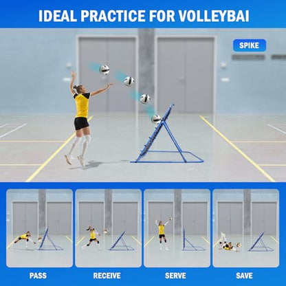 Soccer Baseball Rebounder Net, Soccer Goal Net, Volleyball Softball Rebound Pitchback Net Quick-Switch Angle Training for Control, Passing Practice, Bounce Back Rebounder Goals Gifts Trainer Equipment - size: 7FTx4FT